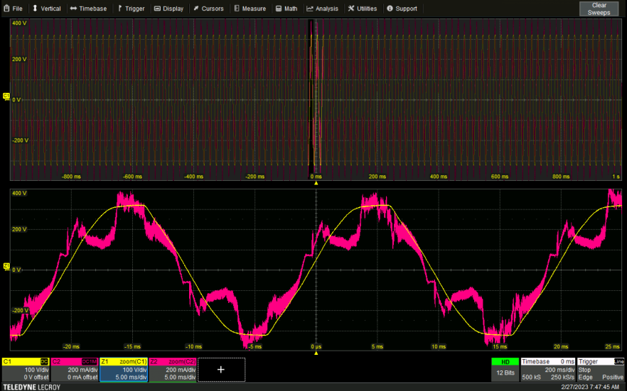 Abbildung 1 - Signal-Erfassung vom Signal, von dem anschliessend ein Histogramm erstellt werden soll.