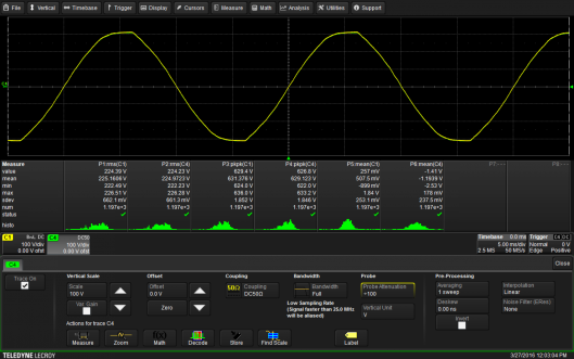 Teledyne LeCroy HVD3106 im Vergleich mit der BumbleBee von PMK und den Kanal-Einstellungen