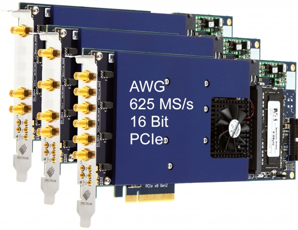 Arbiträre Waveform Generator Serie von Spectrum mit 16-bit Auflösung und bis zu 625 MS/s Abtastrate