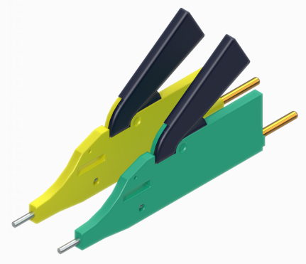 PMK Micro Clips 0.5 mm zum Aufstecken an 0.8 mm Buchsen - Kurze Anschlüsse